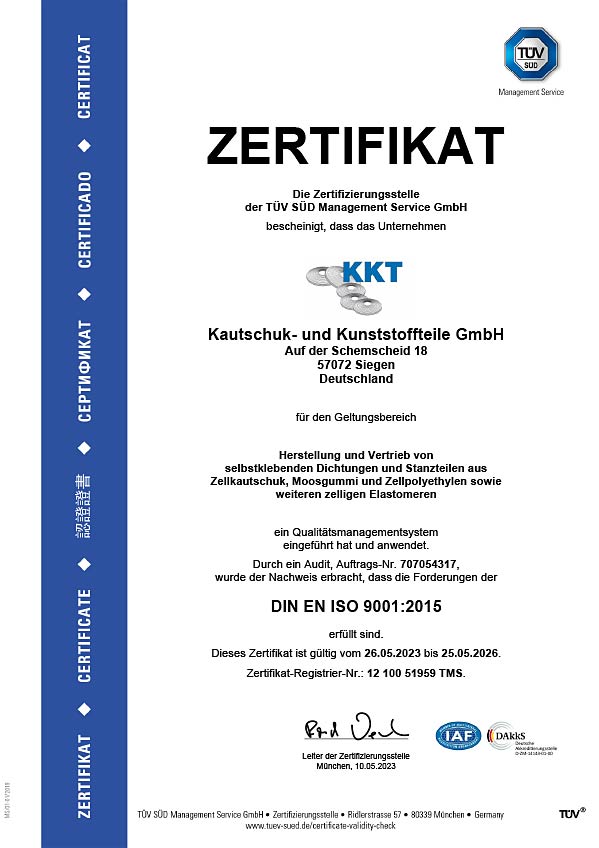 ISO 9001:2008 Zertifikat